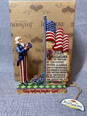 RARE 2010 Jim Shore 4021717 I Pledge With Box - Hard To Find